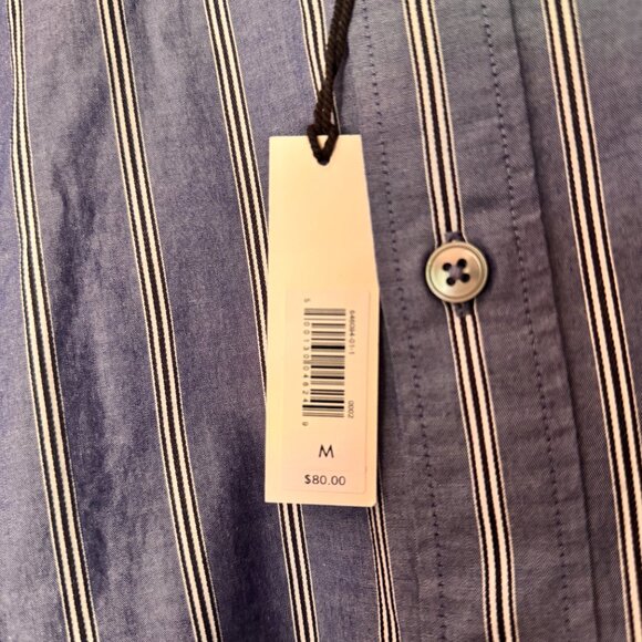 Banana Republic Relaxed Fit Washed Cotton Poplin Shirt. Size Medium NWT - Picture 6 of 7
